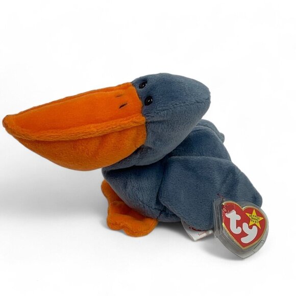 TY Beanie Babies "Scoop" The Pelican 8" Plush Toy Collectible 1996 NWT - Picture 1 of 6